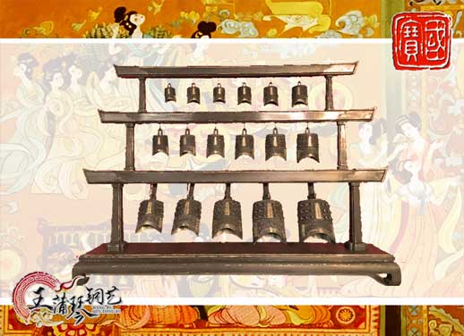 山東客戶定制17件古編鐘，迎賓編鐘古樂