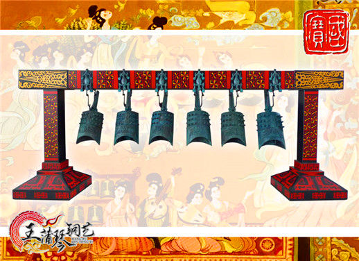 6件套仿古編鐘，小型特色樂器，民樂混音配套