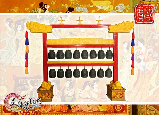 孔廟編鐘，清康熙銅鎏金八卦編鐘